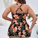 Plus Size Floral Bikini Set For Women - Sexy High Waist Swimwear With Removable Padding, Quick-Dry Fabric, Comfortable & Stylish For Beach & Pool_ecoleips.com