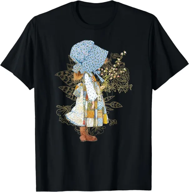 Women's T-Shirts Holly Hobbie Classic Hat And Flowers T-Shirt_ecoleips.com