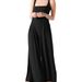 Women's High-Waisted Wide-Leg Jumpsuit - Solid Color Casual & Office Romper With Pockets_ecoleips.com
