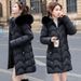 Women's Detachable Hood Longline Puffer Coat Winter Warm Thickened Trench Jacket Slim Fit Fashion Outerwear_ecoleips.com