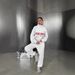 Oversized High-Neck Zip Detail Sweatshirt - Thickened Letter Print Pullover For Streetwear & Hip-Hop Fashion_ecoleips.com