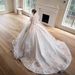 Butterfly French Style Satin Wedding Dress for High End Brides with Train And Three Dimensional Floral Design_ecoleips.com