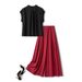 Women's Clothing Fashion Thin Pants Suits T Shirts Two Piece Suits_ecoleips.com