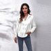 Satin-Like Long Sleeve Shirt – Polyester Blend Button-Down Blouse For Work & Evening (18 Colors, S-2xl)_ecoleips.com