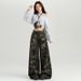 Orange Silk Clothing # American Spicy Girl Camouflage Waist Wide Leg Casual For Women's Spring New High Street Slimming_ecoleips.com