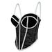 Women's Clothing New Slim Sexy See Through Mesh Vest Suspender Low Cut Contrast Color Waist Slim Breathable Body Shaping Fishbone Bra_ecoleips.com