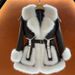 Luxury Fur Coat For Women – Mid-Length Plush Collar Wrap Coat (Off-White/Black, L-3XL)_ecoleips.com