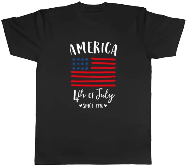 Women's T-Shirts America 4th Of July Independence Day Mens Unisex T-Shirt Tee Gift_ecoleips.com