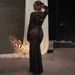 European And American Hot Selling Sexy Long Sleeved Lace Top Suspenders Pleated Lace Lace Dress Two Piece Suit_ecoleips.com