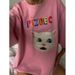 Mid-Length 100% Cotton Round Neck Short Sleeve T-Shirt For Women, Summer New Fashionable Cute Printed Loose Top_ecoleips.com