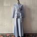 Women's Autumn Blazer And High-Waist Skirt Set | Tweed Office Suit Two-Piece For Business Casual_ecoleips.com