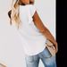 Women's Clothing Summer Buttoned Knotted Chiffon Shirt V Neck Women's Ruffled Short Sleeved Women's Top_ecoleips.com