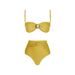 Women's Clothing Bikini Three Piece High Waist Split Swimsuit Women Bohemian Style Solid Color Sexy Women's Swimwear_ecoleips.com