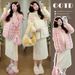 Autumn Winter New Korean Fashion Sweater Two-Piece Set Maternity Dress_ecoleips.com