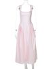 Hugcitar Elegant Plaid Print Straps Ruched Sexy Bodycon Maxi Prom Dress Summer Women Fashion Y2K Outfits Birthday Party Festival_ecoleips.com