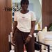 plus Size Women's Summer T-Shirt Short Sleeve Color Block round Neck Loose Fit Top for Straight Leg Pants Sports Suit_ecoleips.com