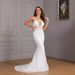 Women's Clothing Sexy Sleeveless Sling Tail Slim Wedding Dress Wedding Dress_ecoleips.com