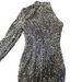 Elegant V-Neck Glitter Evening Dress Long Sleeve Bodycon With Slit For Women Party Banquet Special Occasion_ecoleips.com