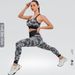 Women's Clothing Seamless Yoga Suit Sweat-absorbent Hip-lifting High-waist Fitness Pants Women's Shockproof Sports Bra Fitness Suit_ecoleips.com