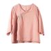 Spring/Summer Embroidered Cotton-Linen Women's China-Style Retro Slanted-Collar Artistic Casual Loose-Fitting Thin Top_ecoleips.com
