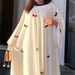 Women's Clothing New Dubai Abaya Loose Trumpet Sleeve Bow Robe Dress_ecoleips.com