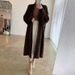 Luxury Faux Mink Knit Cardigan Coat - Oversized Long Open Front Sweater With Lantern Sleeves For Women_ecoleips.com