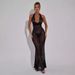 Women's Clothing Celebrity New Wholesale Women's Dress Halter Neck Backless Luminous Cloth Deep V Sexy Evening Dress_ecoleips.com