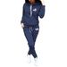 Women's Fleece Hooded Sweatshirt & Jogger Pants Set - Cozy Winter Loungewear With Print Design Fashion Trends_ecoleips.com