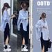 Autumn New Korean Fashion Shirt Top Loose Split Dress Two-Piece Set For Pregnant Women_ecoleips.com