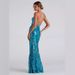 Women's Clothing Sexy One Shoulder Sequined Evening Dress Elegant Slit Banquet Party Dress_ecoleips.com