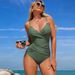Women's Clothing American Style One Piece Swimsuit For Women Solid Color Slim Fit Sexy Sporty Bikini Swimwear_ecoleips.com