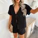 Diyun European American 2025 Spring Summer Casual Solid Color Vacation Style Short Sleeve Tie Top And_ecoleips.com