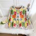 Plus-Size Textured Knit Cardigan – Dopamine-Chic Vegetable Jacquard Oversized Sweater Coat (S-XXL, Warm & Cozy, Boho Lazy Style)_ecoleips.com