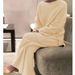 Women's Clothing Sweater Suits Long Sleeved Solid Color Knitted Casual Two Piece Knitted Sweater For Women_ecoleips.com