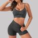 Women's Clothing Hip Shorts Fitness Clothes Sports 2 Piece Suit Frosted Washed Seamless Yoga Set_ecoleips.com