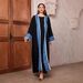 Women Cardigan Abaya Elegant Contrast Color Tassel Long Dress Muslim Dubai Arab Clothing_ecoleips.com