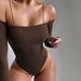 Women's Sexy One-Shoulder Long Sleeve Bodysuit Solid Color Base Layer European American Style Spring Cross Border New Clothing_ecoleips.com