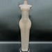 Women's Clothing Gold Sparkling Diamond Low Round Neck Sexy Elegant Party Maxi Dress_ecoleips.com
