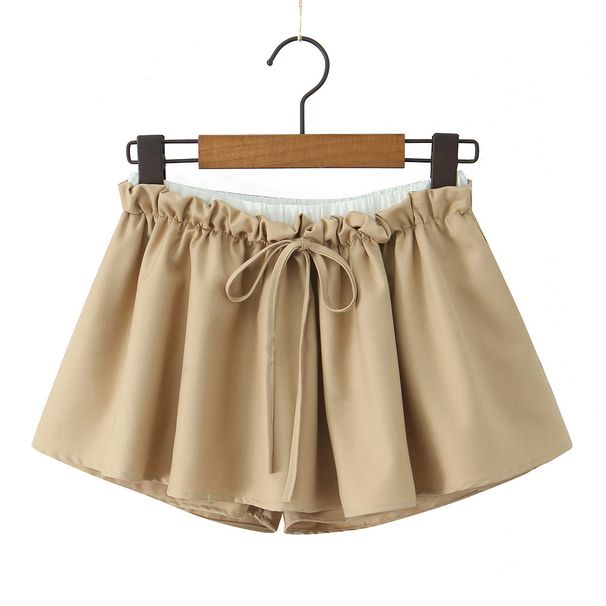 Verve Women's Winter New Style Drawstring Elastic Waist Color Block Double Waistband Pants Casual Skirt_ecoleips.com