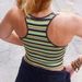 Summer Sexy Slim Women's Vest Top Style Square Neck Sleeveless Striped Print New Clothing_ecoleips.com