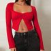Voya Women's Clothing European And American Women's Clothing 2026 Spring/summer Retro Sexy Slim-fit Short Long-sleeve T-shirt_ecoleips.com