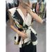 Women's Clothing Internet Celebrity Style High End V Neck Stylish Commuter Tops For Women Summer Shirt_ecoleips.com