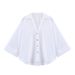 Fashion Wide Sleeve Poplin Casual Long Sleeve Shirt for Women European And American Style Trendy Clothing_ecoleips.com