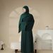 Dubai Elegant Solid Color Muslim Abaya Belt Two-Piece Set_ecoleips.com