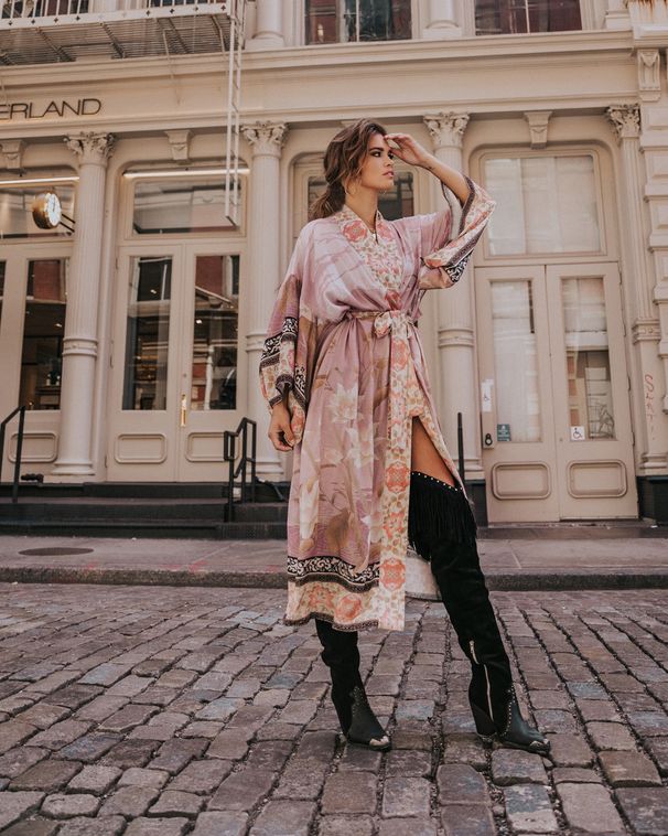 Women's Clothing Beach Cover Up Printed Crane Positioning Flower Holiday Robe Bikini Sunscreen Shirt Sexy Cardigan Women_ecoleips.com