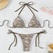Verve New Striped Tie Bikini Sexy Thong Brazilian Swimsuit For Women_ecoleips.com