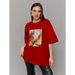 Fashionable Elegant High-End National Trend Printed 2025 Summer New European And American 100% Cotton Short Sleeve_ecoleips.com