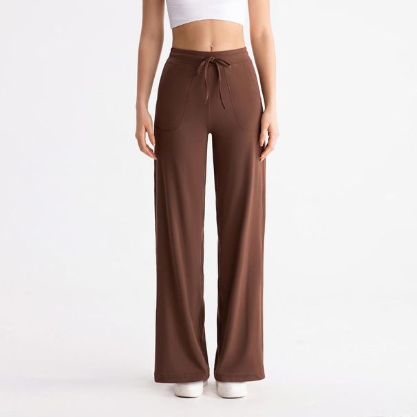 Women's Clothing Antibacterial Yoga Straight Pants High Waist Loose Slim Sports Running Fitness Pants_ecoleips.com