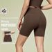 Drop Shipping Available For Spring/summer Style, No T Stitch, Parallel Crotch Yoga Shorts, Running, Fitness, High Waisted, Hip Lifting Sports Shorts._ecoleips.com