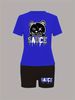 Summer Women's Casual Fashion Graphic Letter Print Loose T-shirt+shorts Two-piece Sportswear Suitable For Daily Wear-68_ecoleips.com